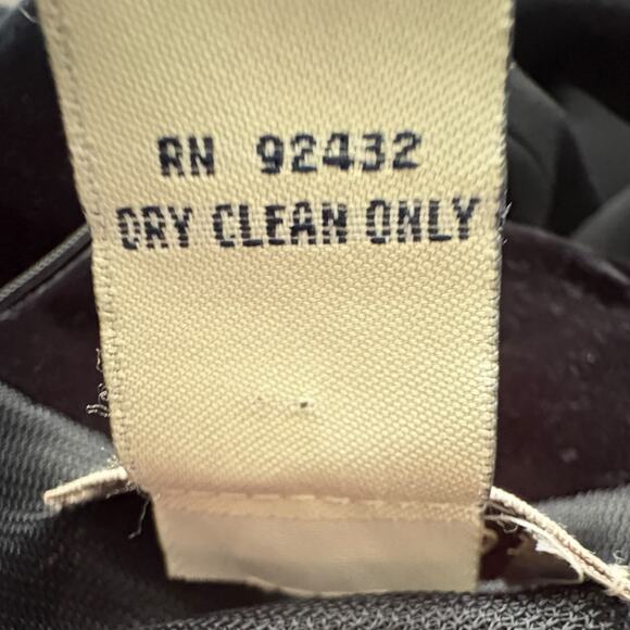 Y2K Black Velvet Babydoll Mock Neck Midi Dress Preppy Old Money Holiday Evening - Picture 6 of 6